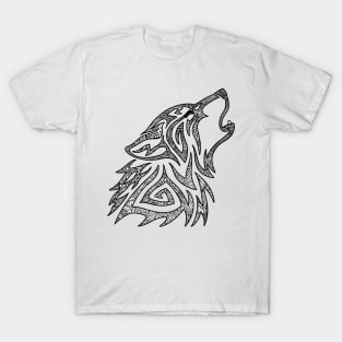 Tribal Wolf Howl Mandala T-Shirt